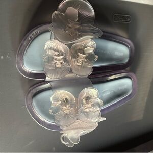 Melissa
x Y/Project flower-embellished slide sandals